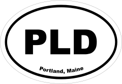 Portland, Maine Oval Stickers