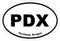 Portland, Oregon Oval Stickers