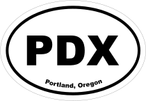 Portland, Oregon Oval Stickers