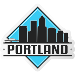 Portland Oregon Skyline Logo Sticker