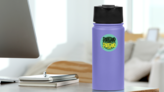 Portland Oregon Usa Hand Drawn Lettering Sticker on a Water Bottle (New) example