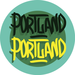 Portland Oregon Usa Hand Drawn Lettering Sticker