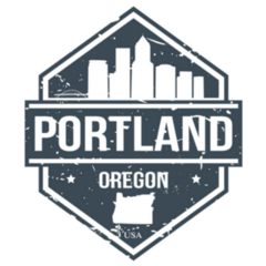 Portland Oregon Usa Travel Icon Sticker