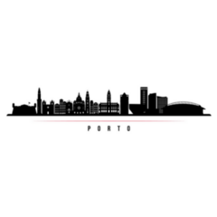 Porto Skyline Horizontal Banner Sticker