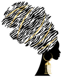 Portrait Beautiful African Woman In Zebra Print Sticker