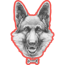 Portrait German Shepherd Sticker