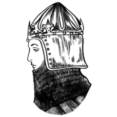 Portrait Medieval Knight Sticker