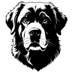 Portrait Newfie Sticker