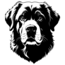 Portrait Newfie Sticker