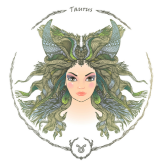 Portrait Of A Beautiful Green Taurus Woman Sticker