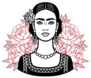 Portrait of a Beautiful Mexican Girl Sticker