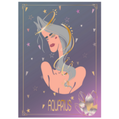 Portrait Of A Fantasy Aquarius Girl Sticker