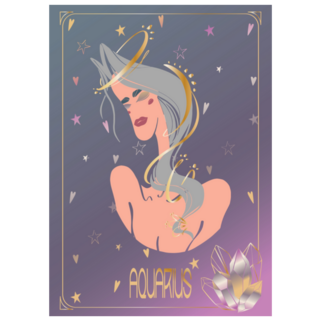 Portrait Of A Fantasy Aquarius Girl Sticker