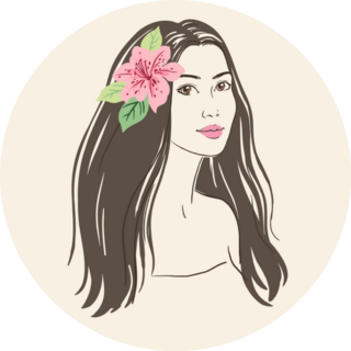 Portrait Of A Hawaiian Hula Girl Sticker