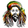 Portrait Of Rastaman Jamaica Sticker