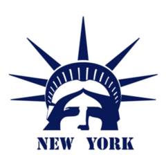 Portrait Of The Statue Of Liberty New York Lettering Sticker
