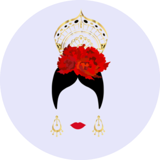 Portrait Of Traditional Latin Or Spanish Woman Dancer Sticker