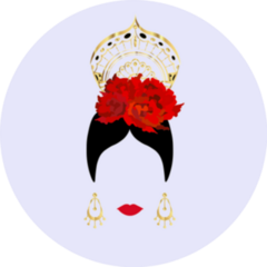 Portrait Of Traditional Latin Or Spanish Woman Dancer Sticker