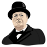Portrait Of Winston Churchill United Kingdom Sticker