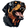Portrait Rottweiler Sticker