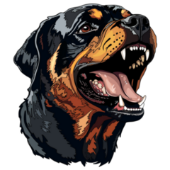 Portrait Rottweiler Sticker