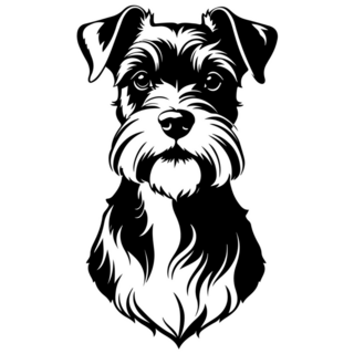 Portrait Schnauzer Sticker