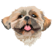 Portrait Shih Tzu Sticker