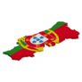 Portugal Flag Country Outline Sticker