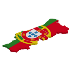 Portugal Flag Country Outline Sticker