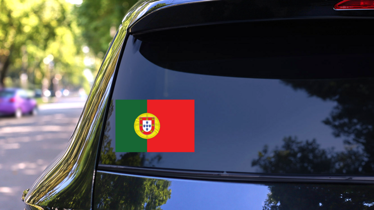 Portugal Flag Sticker on a Rear Car Window (New) example