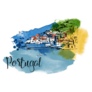Portugal Hand Drawn Watercolor Sticker