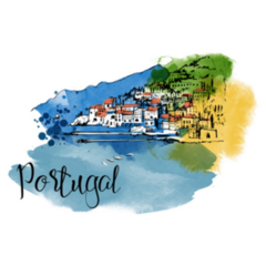 Portugal Hand Drawn Watercolor Sticker