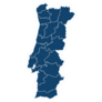 Portugal Map Blue Sticker