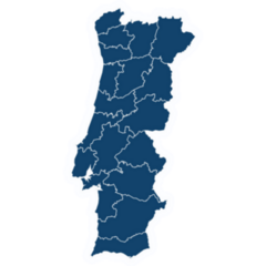 Portugal Map Blue Sticker