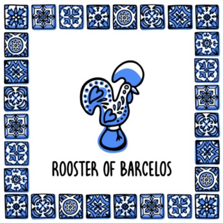 Portugal Rooster Of Barcelos Frame Sticker