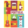 Portugal Vibrant Illustration Icon Set Travel Sticker