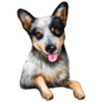 Posed Cattle Dog Sticker