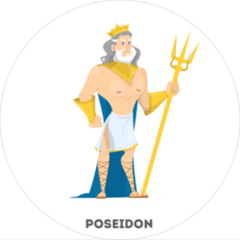 Poseidon Ancient Greek Sticker