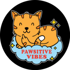 Positive Vibes Cat With Middle Finger Up Sticker
