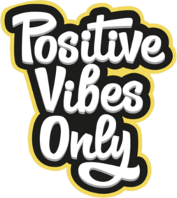 Positive Vibes Only Lettering Sticker