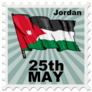 Post Stamp National Day Of Jordan Sticker
