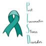 Post Traumatic Stress Disorder Hand Lettering Ribbon Sticker