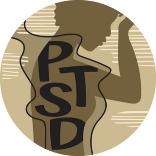 Post-traumatic Stress Disorder Lettering Illustration Sticker