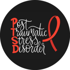 Post Traumatic Stress Disorder Lettering Quote Sticker