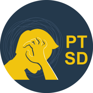 Post-traumatic Stress Disorder Yellow Lettering Sticker