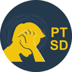 Post-traumatic Stress Disorder Yellow Lettering Sticker