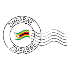 Postal Stamp Zimbabwe Sticker