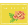 Postcard Cross Stitch Sticker