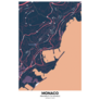 Poster Monaco Map Sticker