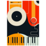 Poster With Abstract Musical Instruments Sticker